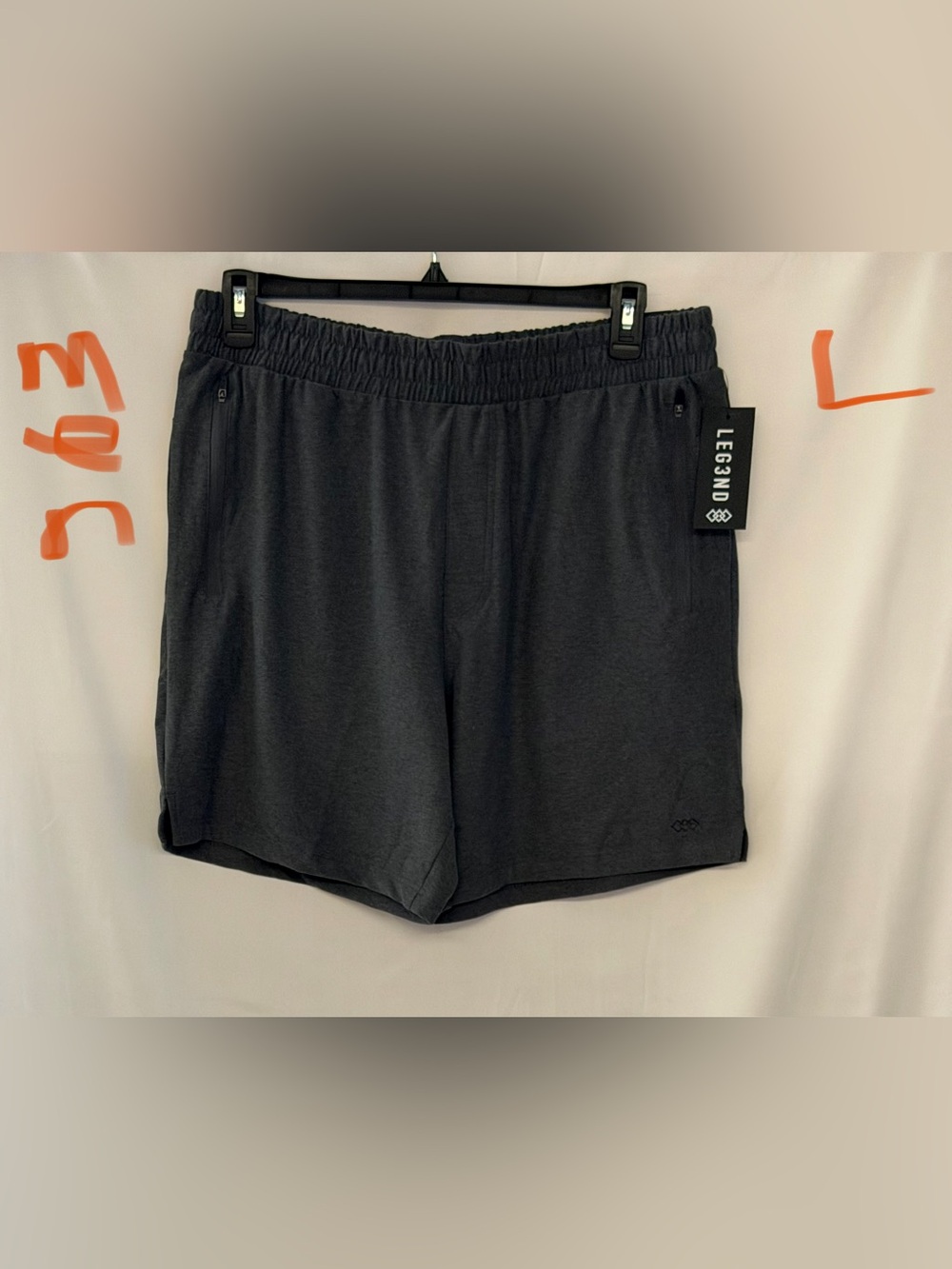 LEG3ND Men's Athletic Shorts - Charcoal Gray